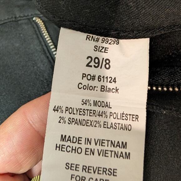 Level99 Liza Coated Skinny Jeans Black Pants - Size 29 - Picture 7 of 8